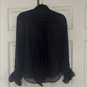 Banana Republic Black Sheer Blouse